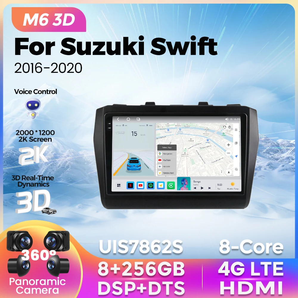 Новинка 2023, автомагнитола M6 Pro Plus 3D для Suzuki Swift 5 2016-2020, мультимедийный плеер с GPS-навигацией для Carplay, Android, авто dts bt
Новинка 2023, автомагнитола M6 Pro Plus 3D для Suzuki Swift 5 2016-2020, мультимедийный плеер с GPS-навигацией для Carplay, Android, авто dts bt