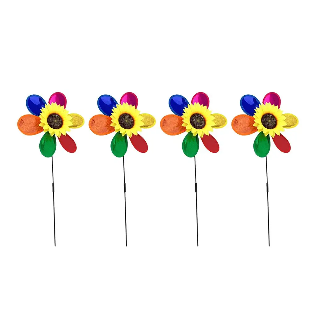 4 Pcs Sunflower Metal Garden Decor Lawn Wind Windmill Decorative Stakes Large Pinwheels
4 Pcs Sunflower Metal Garden Decor Lawn Wind Windmill Decorative Stakes Large Pinwheels