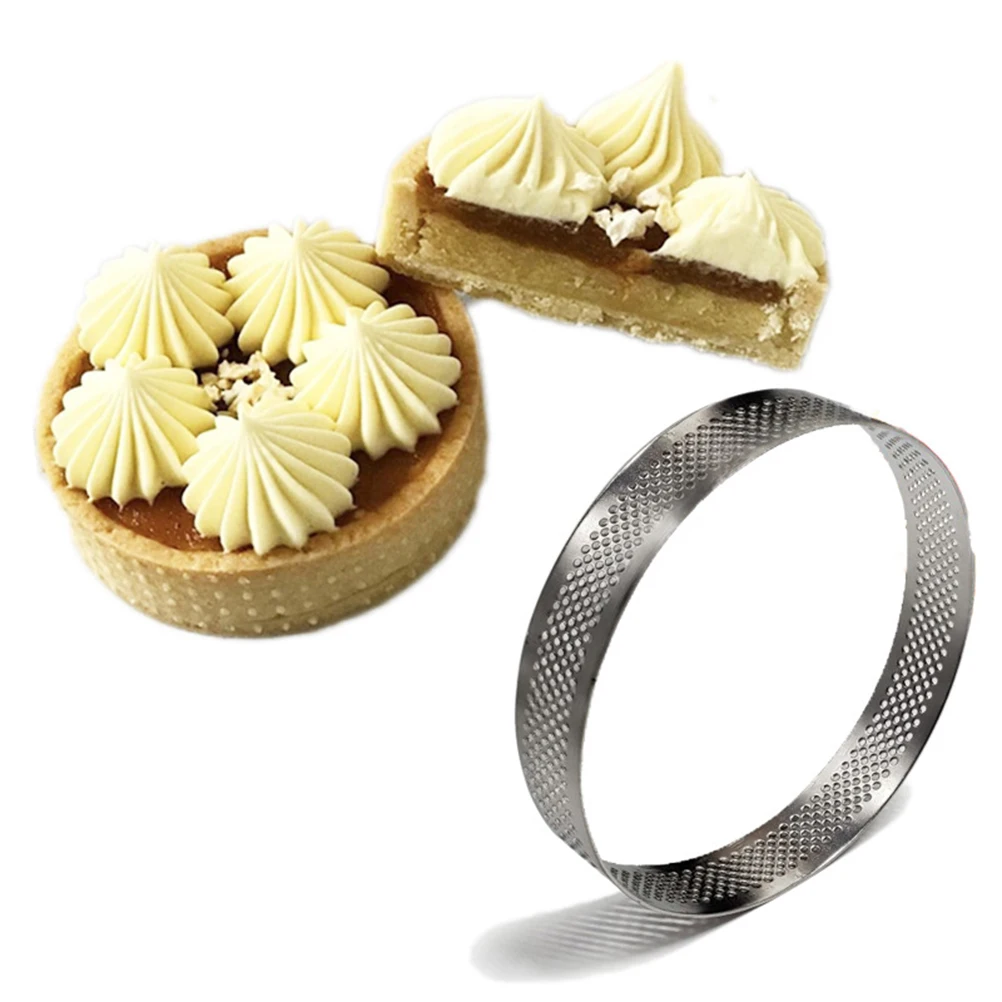 Round Tart Ring Mold Perforated Baking Molds Cake Shapes Pastry Stainless Steel Easy Release Heat Conductivity Dessert
Round Tart Ring Mold Perforated Baking Molds Cake Shapes Pastry Stainless Steel Easy Release Heat Conductivity Dessert