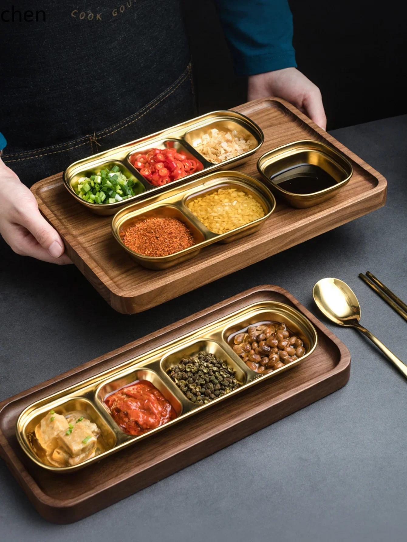 stainless steel separates sauce dipping bowl ketchup bowl family restaurant vinegar soy sauce condiment tray
stainless steel separates sauce dipping bowl ketchup bowl family restaurant vinegar soy sauce condiment tray