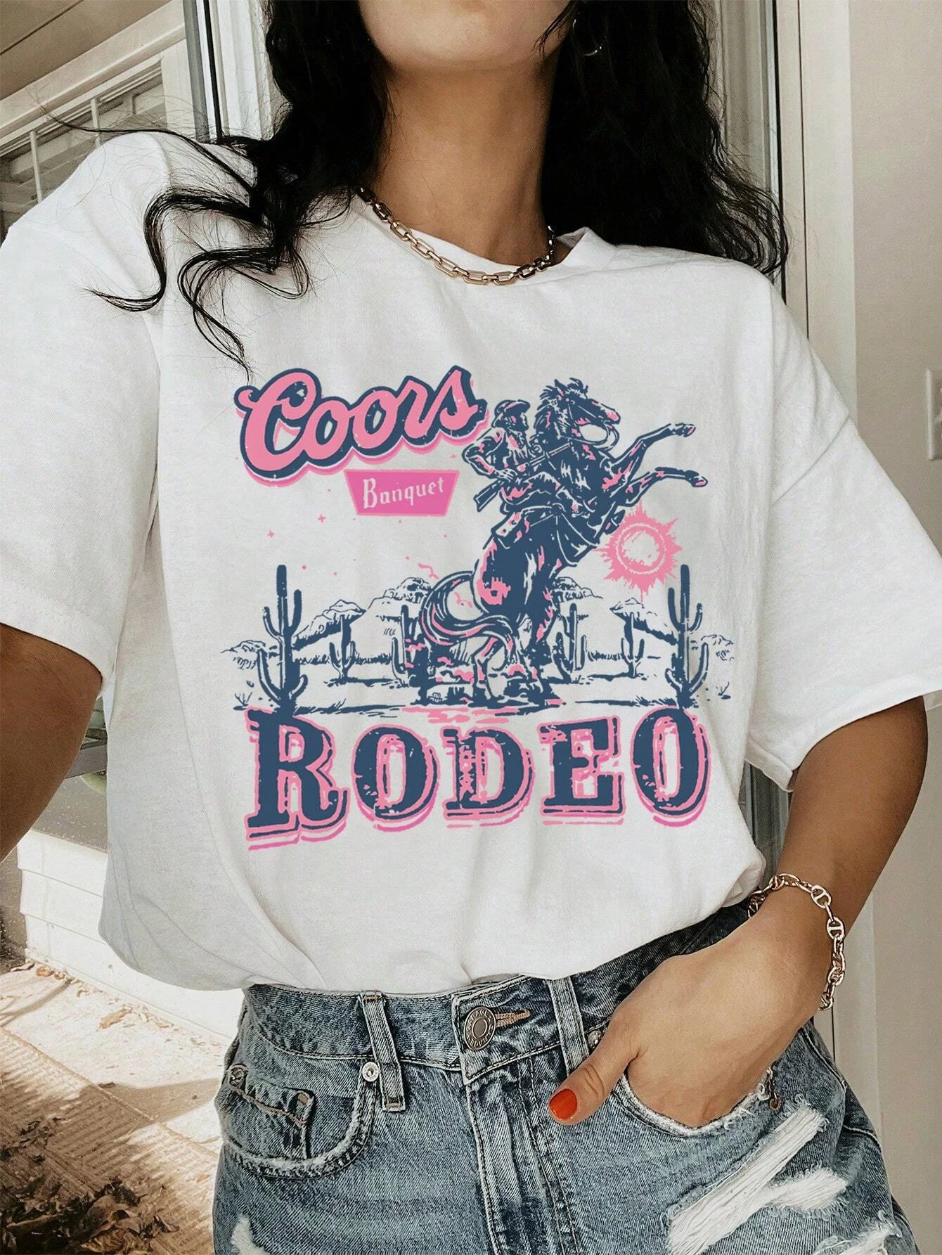 Retro Rodeo Graphic Printing Summer Autumn Winter Cotton Casual Comfortable Men's and Women's T-Shirts Short Sleeves Outdoor
Retro Rodeo Graphic Printing Summer Autumn Winter Cotton Casual Comfortable Men's and Women's T-Shirts Short Sleeves Outdoor