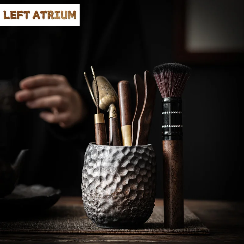 Retro Hammer Pattern Tea Ceremony Six Gentlemen Kung Fu Tea Making Tools Tea Spoon Storage Bucket Full Set Accessories
Retro Hammer Pattern Tea Ceremony Six Gentlemen Kung Fu Tea Making Tools Tea Spoon Storage Bucket Full Set Accessories