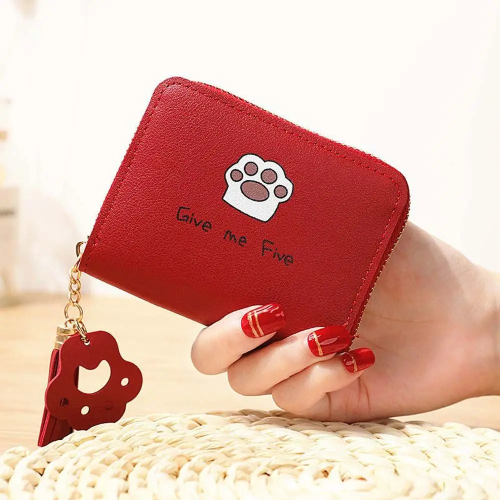 Classic Mini PU Leather Letter For Girls Cat Claw Zipper Purse Wallets Women Coin Purse Card Holder Korean Money Bag
Classic Mini PU Leather Letter For Girls Cat Claw Zipper Purse Wallets Women Coin Purse Card Holder Korean Money Bag