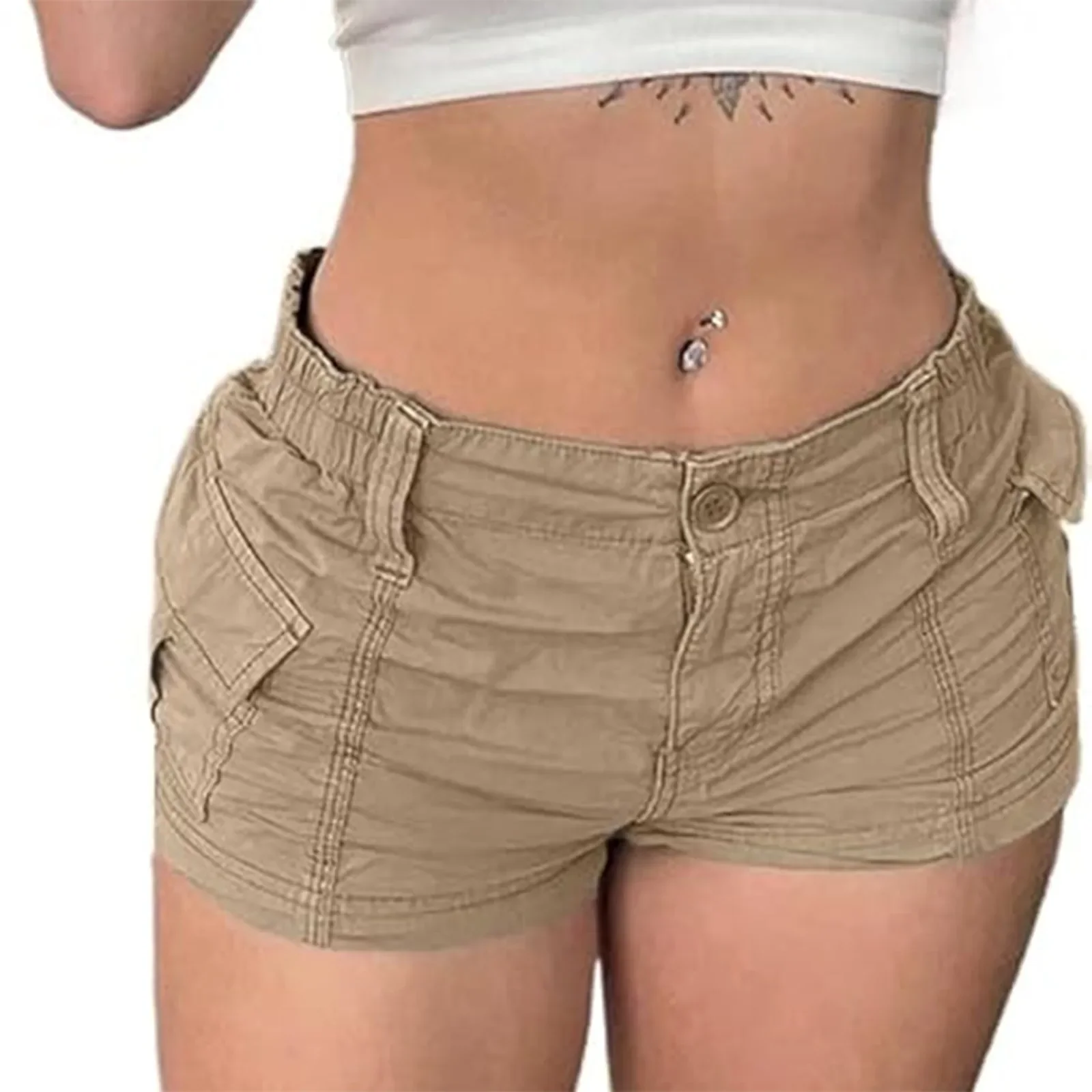 Y2k Cargo Shorts for Women Fashion Vintage Solid Color Low Rise Denim Short Summer Casual Sexy Jeans Short Pants with Packets
Y2k Cargo Shorts for Women Fashion Vintage Solid Color Low Rise Denim Short Summer Casual Sexy Jeans Short Pants with Packets