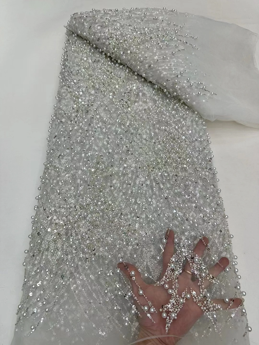 African Tulle Beads Lace Fabrics 2024 French Embroidery Mesh Sequin Beaded Fabric 5Yards For Women Sewing Evening Dresses
African Tulle Beads Lace Fabrics 2024 French Embroidery Mesh Sequin Beaded Fabric 5Yards For Women Sewing Evening Dresses