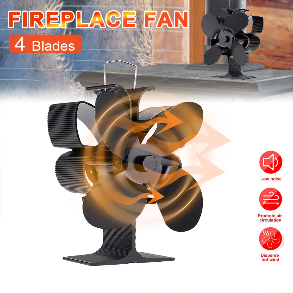 Stove Fan Heat Powered Fireplace Fan Eco-fan Quiet 4 Blade Wood Burner Fireplace Fan Home Winter Warm Heat Distribution
Stove Fan Heat Powered Fireplace Fan Eco-fan Quiet 4 Blade Wood Burner Fireplace Fan Home Winter Warm Heat Distribution