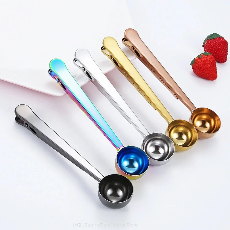Two-in-one Stainless Steel Coffee Spoon Seal Clip Kitchen Coffee Scoop Food Seal Clip Multi-function Coffee Bean Measuring Spoon
Two-in-one Stainless Steel Coffee Spoon Seal Clip Kitchen Coffee Scoop Food Seal Clip Multi-function Coffee Bean Measuring Spoon