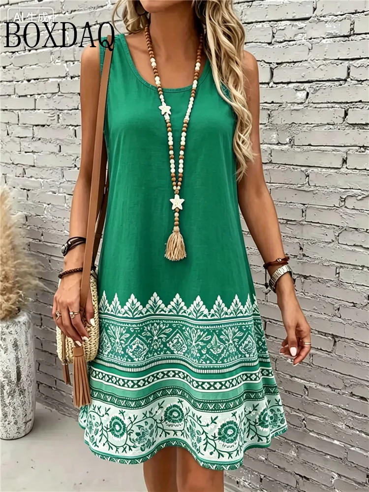6XL Plus Size Sundress Sleeveless O-Neck Vest Dress Women Summer Casual Floral Mini Loose Dresses Summer Fashion Clothes
6XL Plus Size Sundress Sleeveless O-Neck Vest Dress Women Summer Casual Floral Mini Loose Dresses Summer Fashion Clothes