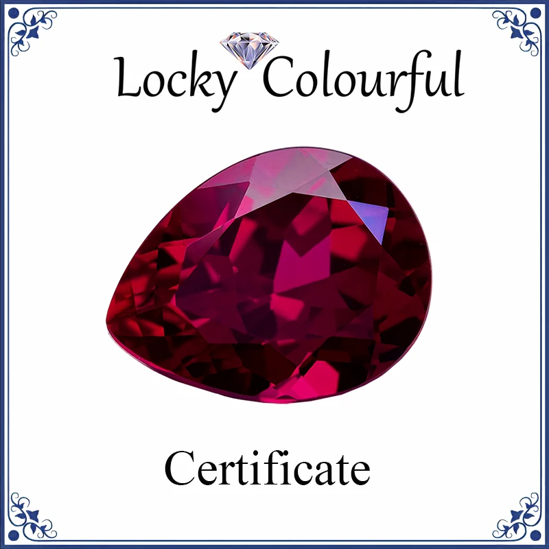 Lab Grown Ruby Pear Shape Top Quality Pigeon Blood Red Color Charm Beads for Diy Jewelry Making Rings Selectable AGL Certificate
Lab Grown Ruby Pear Shape Top Quality Pigeon Blood Red Color Charm Beads for Diy Jewelry Making Rings Selectable AGL Certificate
