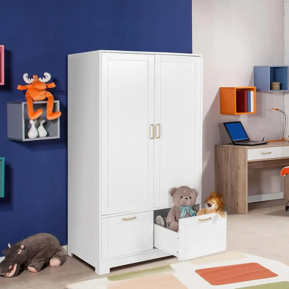 Armoire Wardrobe Closet with Doand Ders, Wardrobe Cabinet, Armoire with Ders, White Closet, 35" W x 20" D x 60" H
Armoire Wardrobe Closet with Doand Ders, Wardrobe Cabinet, Armoire with Ders, White Closet, 35" W x 20" D x 60" H