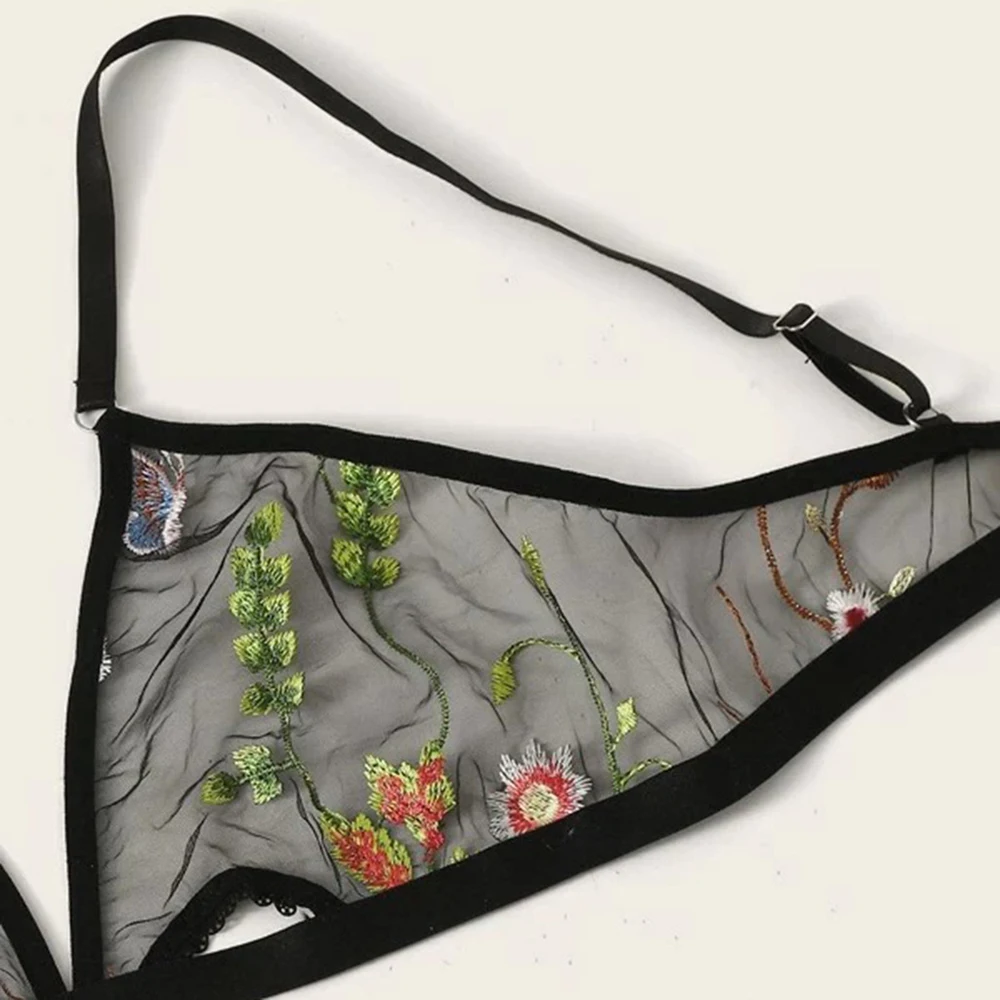 2pcs/Set Women Sexy Embroidered Bikini Lingerie Set Open Crotch String Panties Tankini See Through Bra G-String Suit A50
2pcs/Set Women Sexy Embroidered Bikini Lingerie Set Open Crotch String Panties Tankini See Through Bra G-String Suit A50