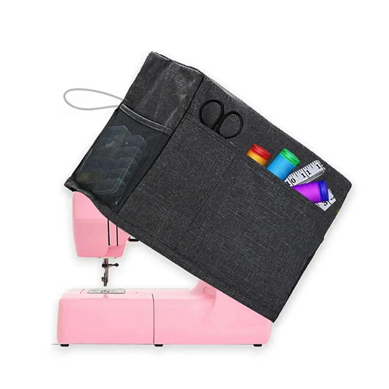 Universal Dust Cover For Sewing Machine With Storage Pockets Black Polyester 1 Piece
Universal Dust Cover For Sewing Machine With Storage Pockets Black Polyester 1 Piece