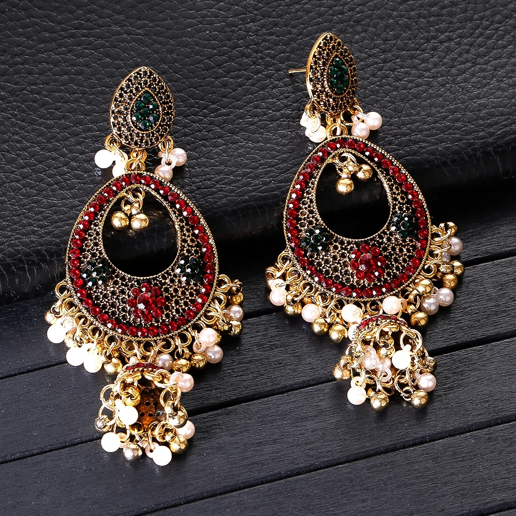 Classic Luxury Wedding Indian Jewelry Crystal Flower Earrings Pendientes Women's Vintage Retro Earrings Mujer Bijoux
Classic Luxury Wedding Indian Jewelry Crystal Flower Earrings Pendientes Women's Vintage Retro Earrings Mujer Bijoux