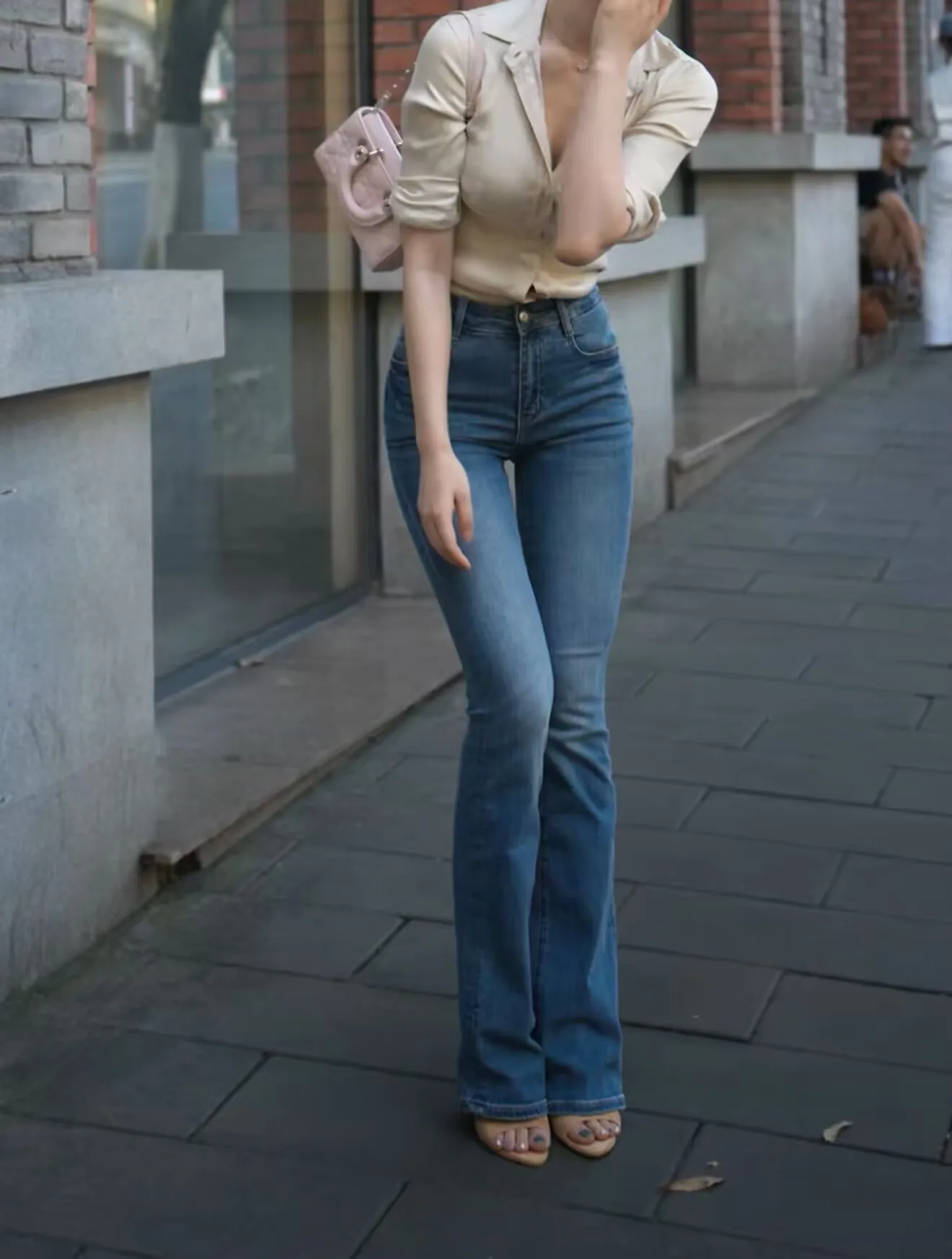 High Quality Soft Elastic Blue Jeans Women's Straight Leg Flared Jeans Cotton Stretch Denim mid Waist High Elasticity
High Quality Soft Elastic Blue Jeans Women's Straight Leg Flared Jeans Cotton Stretch Denim mid Waist High Elasticity