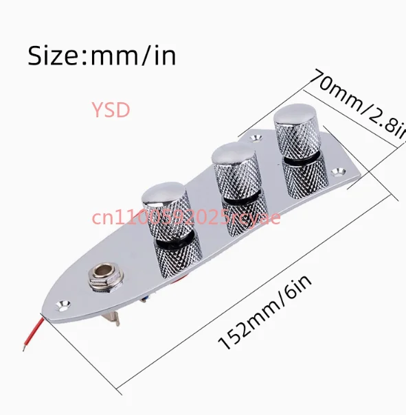 Electric bass, electric guitar, iron plate control circuit assembly, metal triangle protective plate, one A250K, two B250K
Electric bass, electric guitar, iron plate control circuit assembly, metal triangle protective plate, one A250K, two B250K