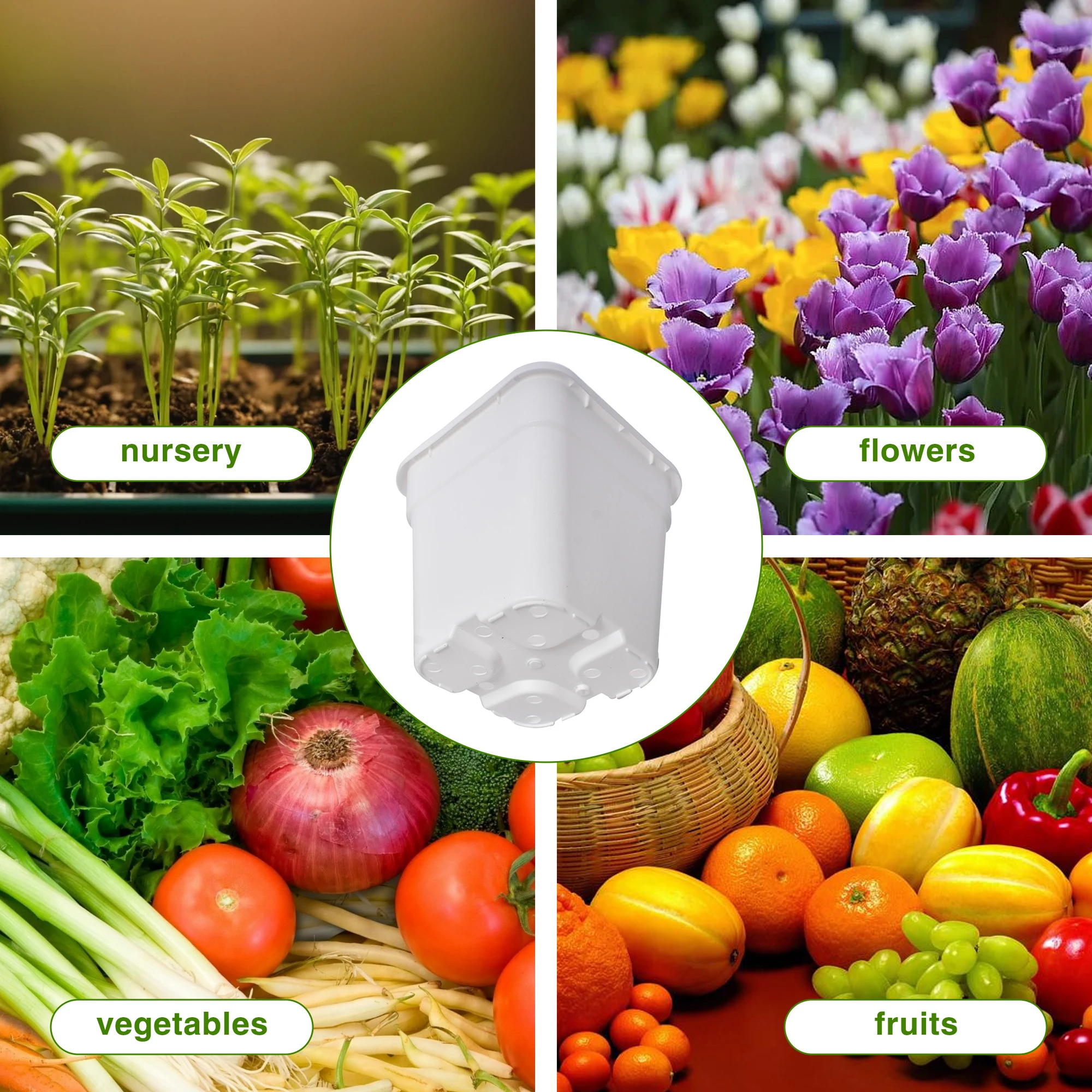 Набор из 10 (11 шт.) квадратных белых горшков объемом 5 галлонов, изготовленных методом литья под давлением, 30x21x30.8 см, для садоводства и посадки растений
Набор из 10 (11 шт.) квадратных белых горшков объемом 5 галлонов, изготовленных методом литья под давлением, 30x21x30.8 см, для садоводства и посадки растений