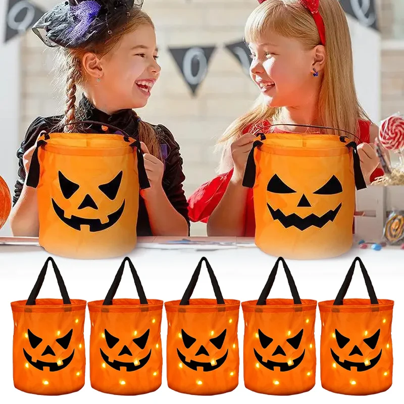 LED Halloween Candy Bucket Glow in The Dark Trick or Treat Bag with Handle Reusable Party Favor Pail for Kids Adults JJ1401
LED Halloween Candy Bucket Glow in The Dark Trick or Treat Bag with Handle Reusable Party Favor Pail for Kids Adults JJ1401