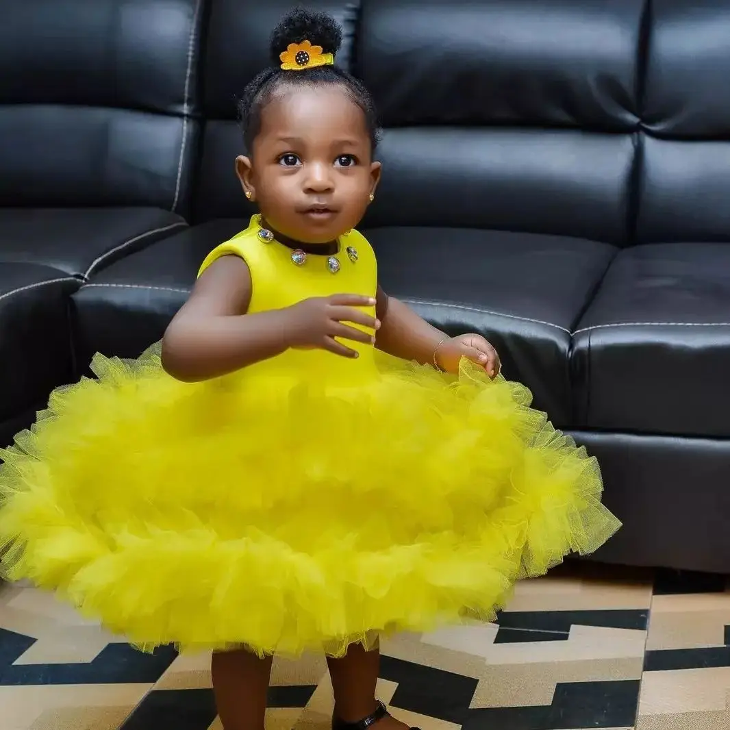 Yellow Ruffles Flower Girls Dresses For Weddings Crystal Knee Length Pageant Dresses for Little Girls First Communion Dress
Yellow Ruffles Flower Girls Dresses For Weddings Crystal Knee Length Pageant Dresses for Little Girls First Communion Dress