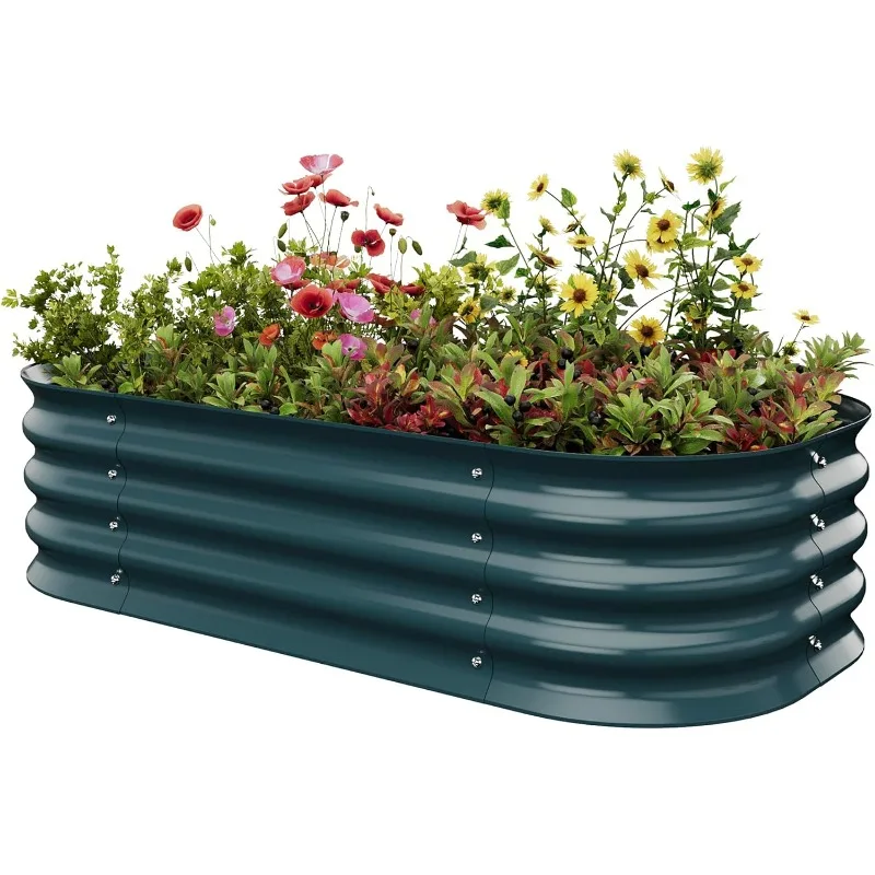 Raised Garden Bed Kits, Galvanized Raised Bed for Gardening Vegetables Flowers 4 x 2 x 1ft, Metal Raised Planter Bed for Water
Raised Garden Bed Kits, Galvanized Raised Bed for Gardening Vegetables Flowers 4 x 2 x 1ft, Metal Raised Planter Bed for Water
