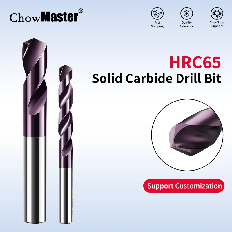 Chowmaster 5PCS HRC65 1-10mm Solid Carbide Drill Bits Spiral Flute Twist Drill Bit for Stainless Steel CNC Cutting Tools
Chowmaster 5PCS HRC65 1-10mm Solid Carbide Drill Bits Spiral Flute Twist Drill Bit for Stainless Steel CNC Cutting Tools