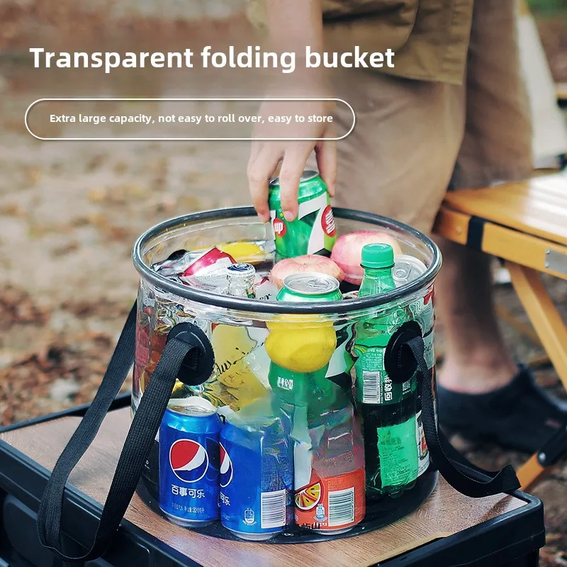 Outdoor Small Princess Round Transparent Foldable Portable Camping Portable Fishing Bucket Multi-purpose Storage Bucket
Outdoor Small Princess Round Transparent Foldable Portable Camping Portable Fishing Bucket Multi-purpose Storage Bucket