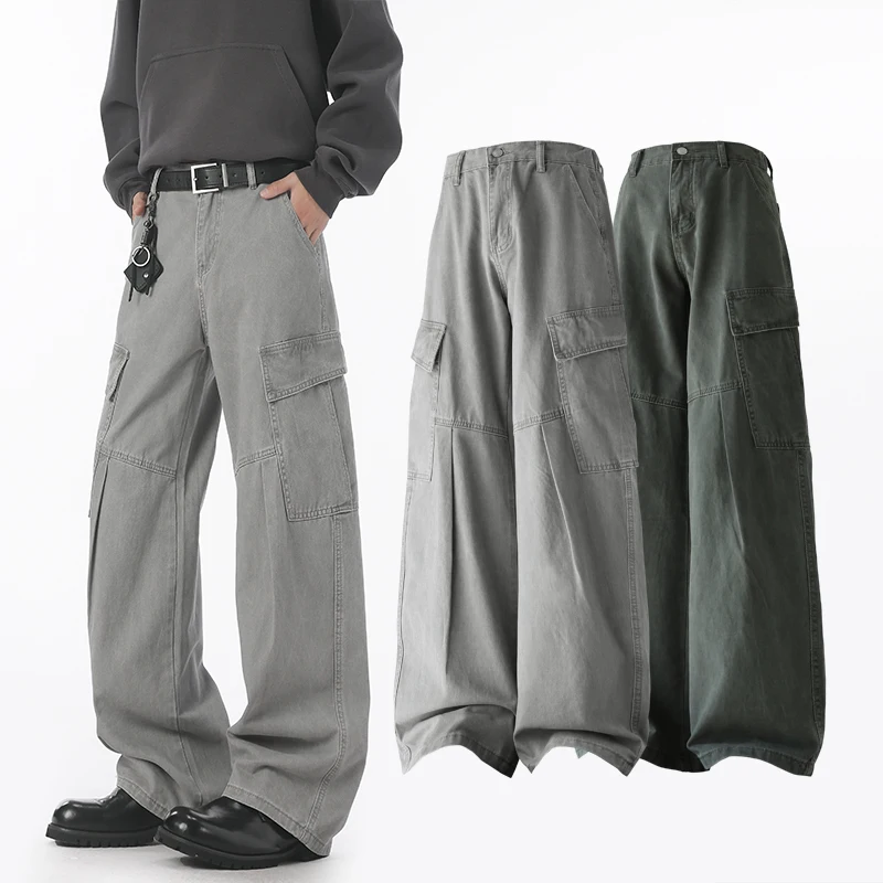 Весенне-осенние мужские повседневные брюки в корейском стиле, однотонные лоскутные прямые брюки с боковым карманом, свободные широкие брюки с мужской подошвой
Весенне-осенние мужские повседневные брюки в корейском стиле, однотонные лоскутные прямые брюки с боковым карманом, свободные широкие брюки с мужской подошвой