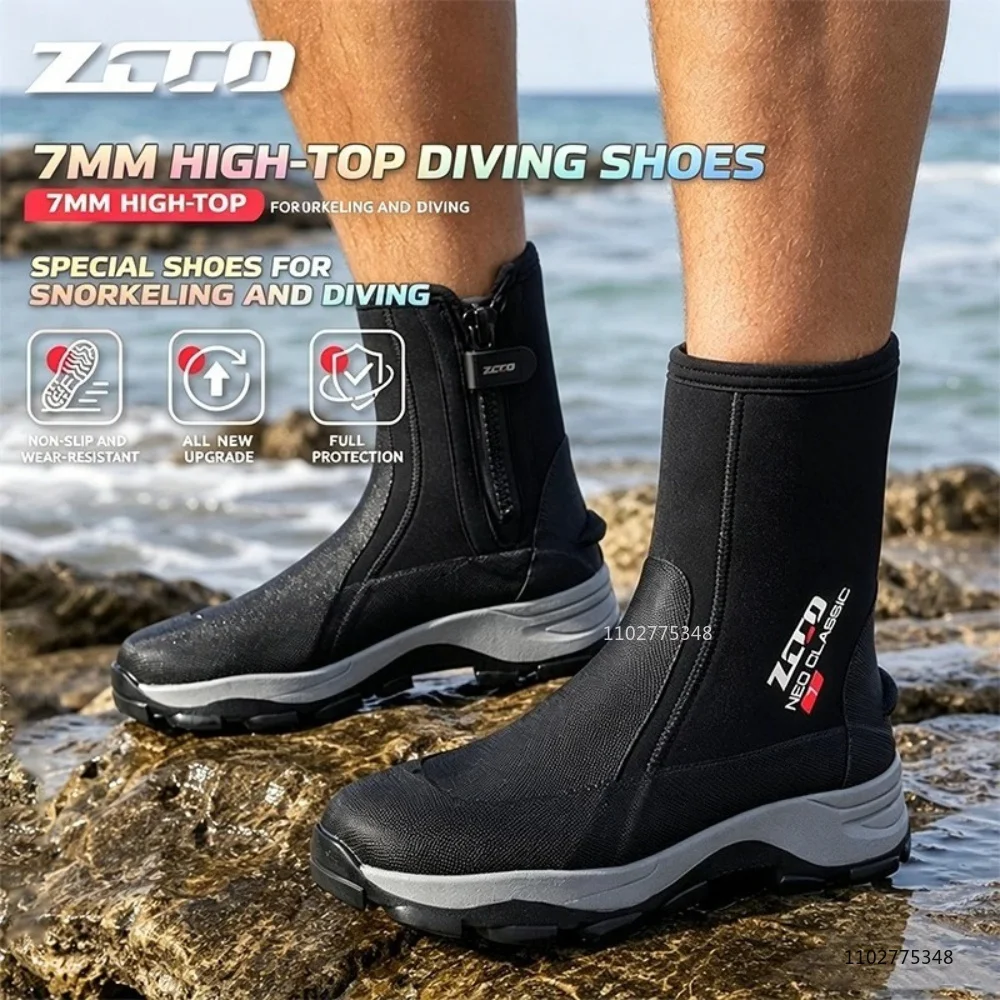 7MM Neoprene Diving Boots Wetsuit Shoes High-top Anti Slip Sole Aqua Shoes for Scuba Diving Snorkel Wading Beach Water Booties
7MM Neoprene Diving Boots Wetsuit Shoes High-top Anti Slip Sole Aqua Shoes for Scuba Diving Snorkel Wading Beach Water Booties