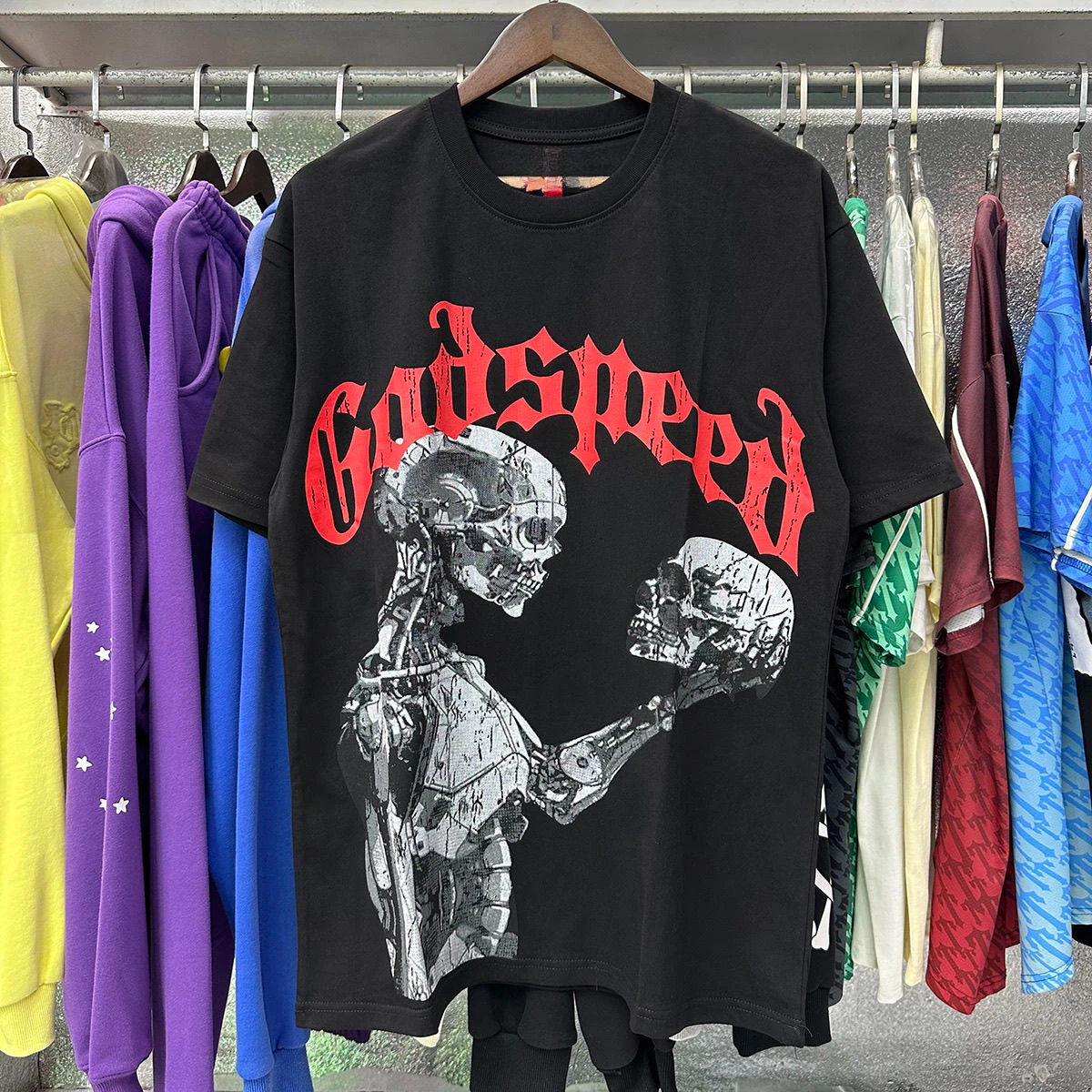 Beauty Tech Gaze Skull Print High Quality Double Yarn Cotton Casual Plus Size Loose Short Sleeve T-shirt for Men and Women
Beauty Tech Gaze Skull Print High Quality Double Yarn Cotton Casual Plus Size Loose Short Sleeve T-shirt for Men and Women