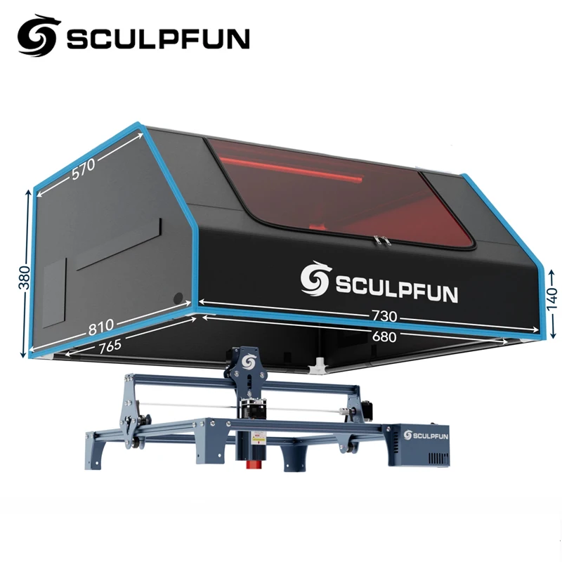 Лазерный гравировальный станок 2 в 1 SCULPFUN S9 с корпусом для лазерной гравировки B1, Ультратонкий лазерный луч, режущий станок, площадь 410x420 мм
Лазерный гравировальный станок 2 в 1 SCULPFUN S9 с корпусом для лазерной гравировки B1, Ультратонкий лазерный луч, режущий станок, площадь 410x420 мм