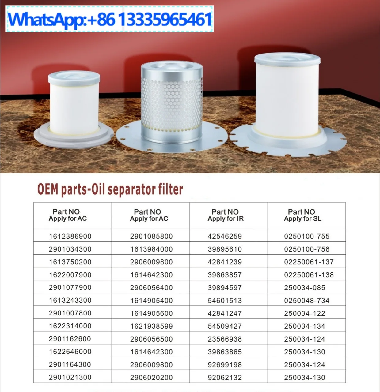 For Atlas GA55 air compressor accessories filter maintenance kit 2901077500, buy and consult customer service.
For Atlas GA55 air compressor accessories filter maintenance kit 2901077500, buy and consult customer service.