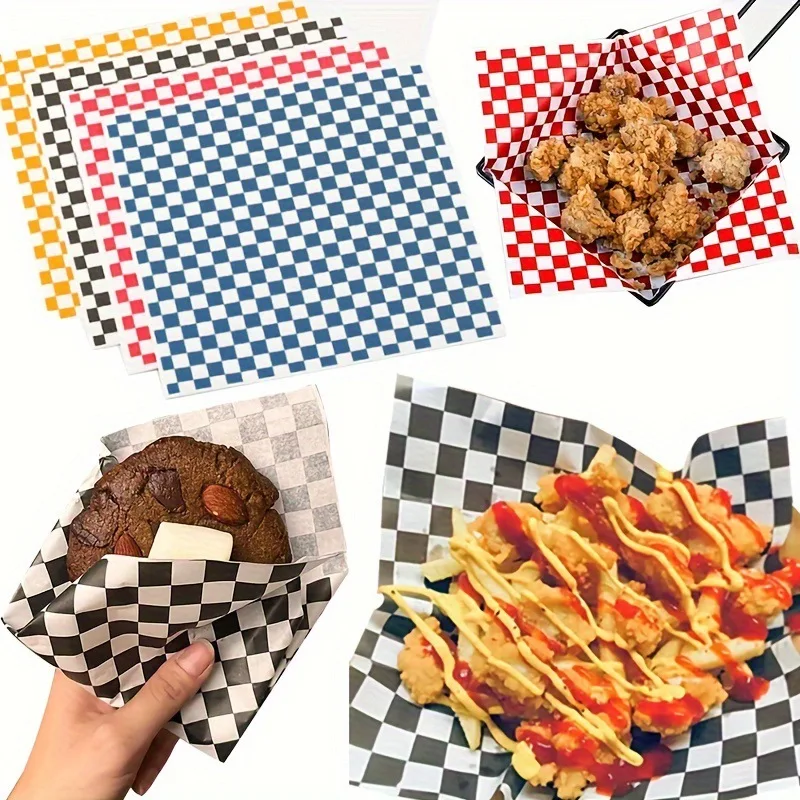 100pcs Restaurants Grease Resistant Paper Sheets For Food Basket Liners Classic Checkered BBQ Picnic Festival Party Fast Food
100pcs Restaurants Grease Resistant Paper Sheets For Food Basket Liners Classic Checkered BBQ Picnic Festival Party Fast Food