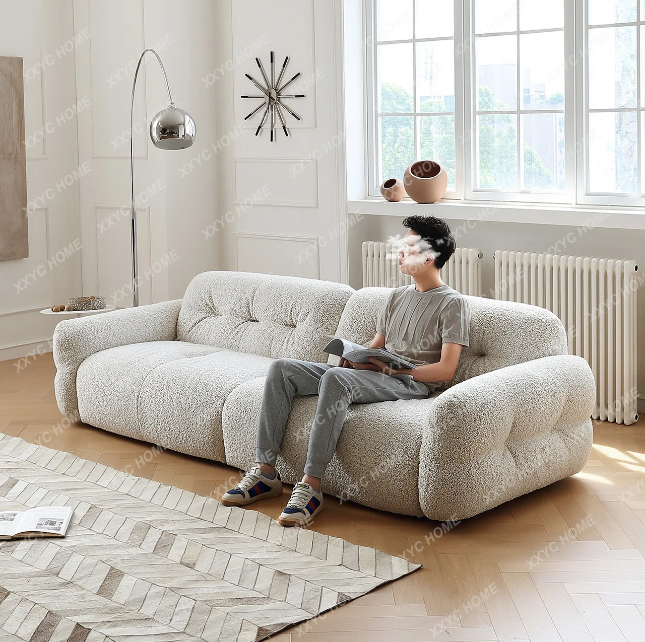 Cloud Sofa Modern Simple Small Apartment Straight Row Cloud Snowflake Velvet Retro Fabric Sofa
Cloud Sofa Modern Simple Small Apartment Straight Row Cloud Snowflake Velvet Retro Fabric Sofa