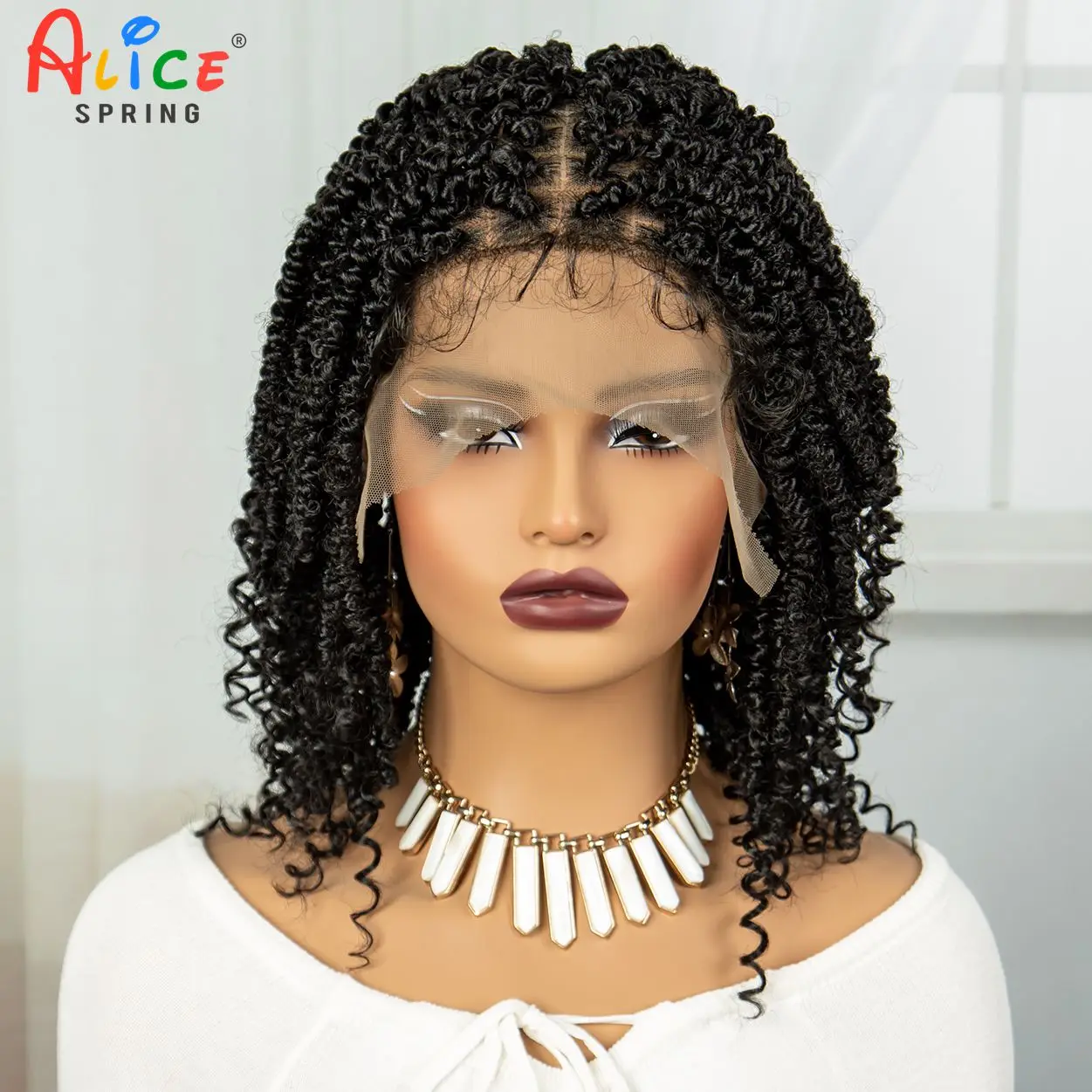 Knotless Box Braided Wigs Short Twist Braided Bob Wigs Synthetic Lace Front Braids Wigs with Curly Ends Handmade Braided Wigs
Knotless Box Braided Wigs Short Twist Braided Bob Wigs Synthetic Lace Front Braids Wigs with Curly Ends Handmade Braided Wigs