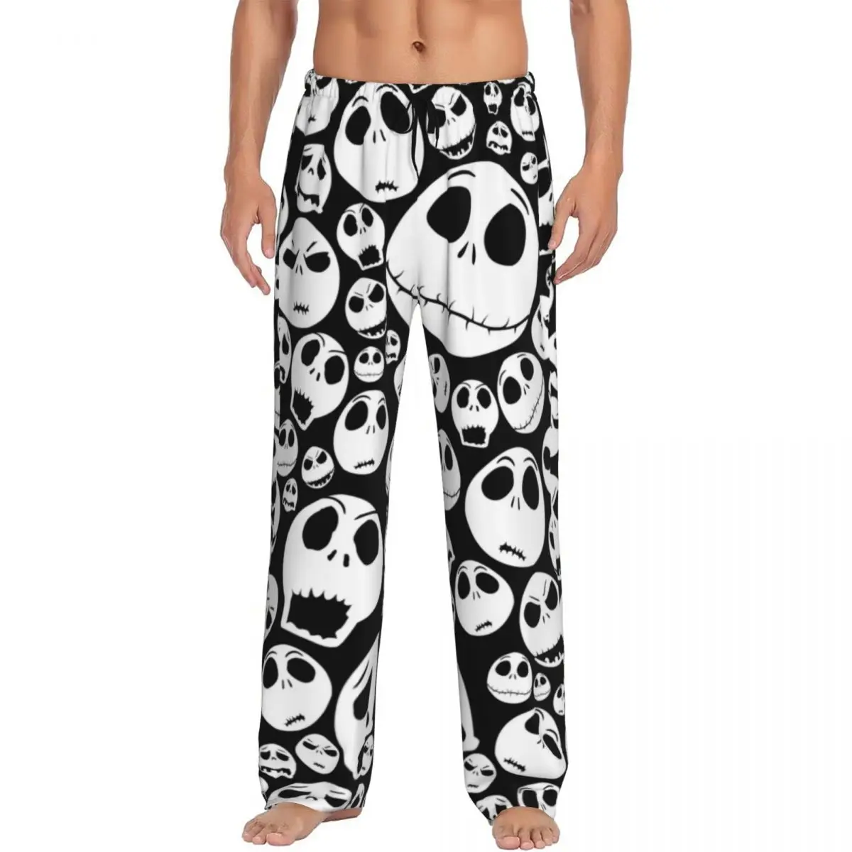 Custom Nightmare Before Christmas Jack Halloween Skull Pajama Pants Men Lounge Sleep Stretch Sleepwear Bottoms with Pockets
Custom Nightmare Before Christmas Jack Halloween Skull Pajama Pants Men Lounge Sleep Stretch Sleepwear Bottoms with Pockets
