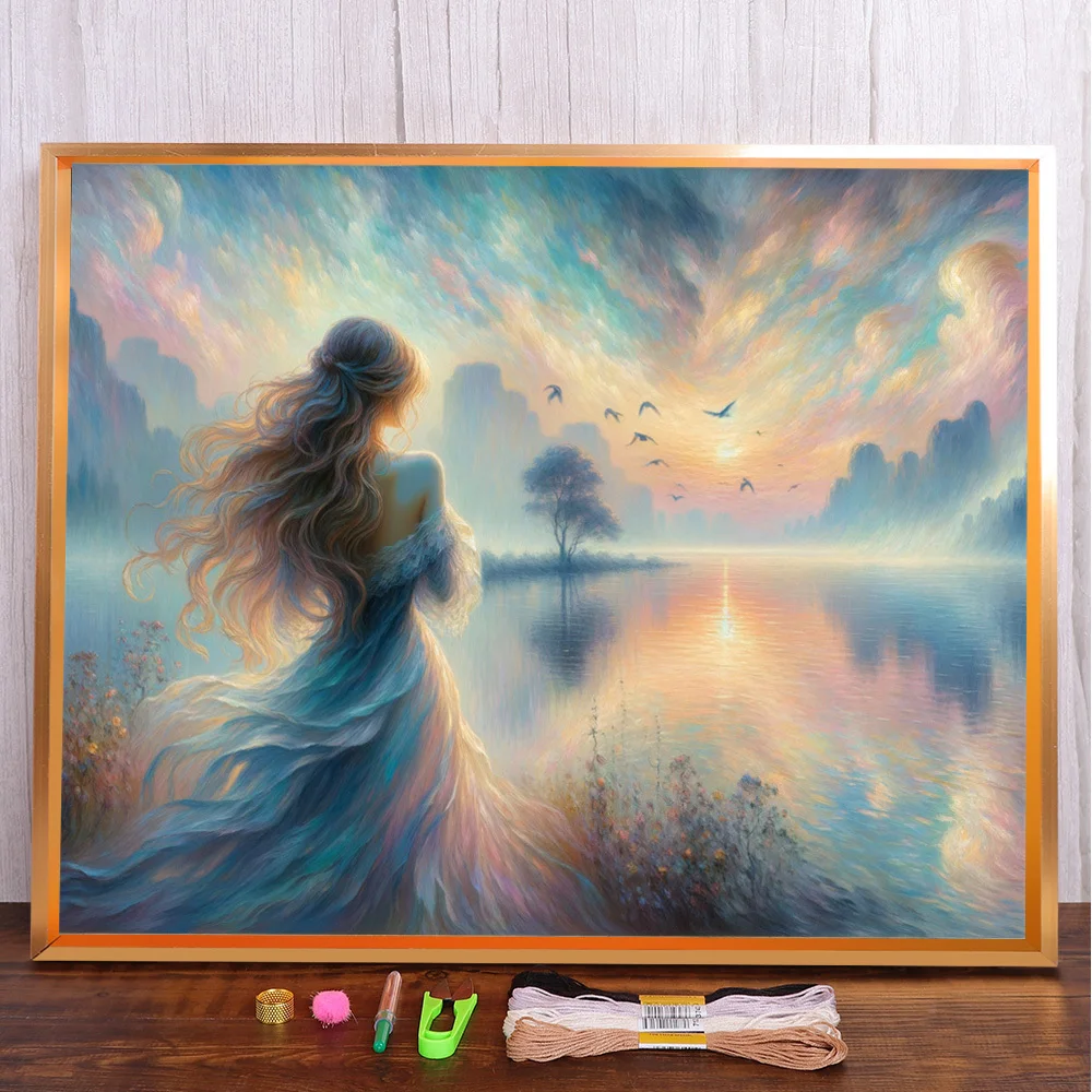 Art Girl Pre-Printed Cross Stitch DIY Embroidery Patterns DMC Threads Craft Painting Handmade Knitting Sales Promotions Needle
Art Girl Pre-Printed Cross Stitch DIY Embroidery Patterns DMC Threads Craft Painting Handmade Knitting Sales Promotions Needle