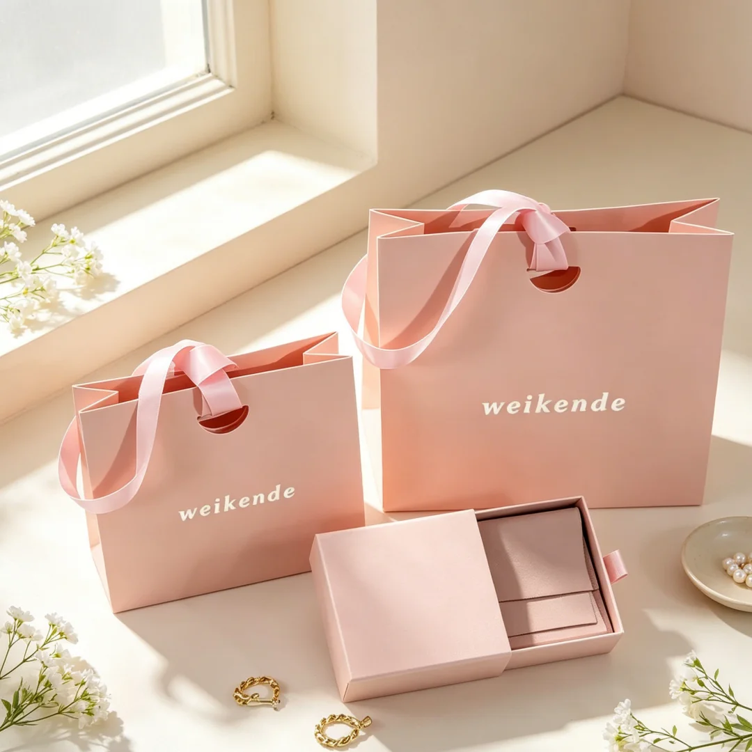 20/50/100Pcs Chic Personalized Logo Pink Jewelry Packaging Handbag Pearl Necklace Earrings Ring Shopping Gift Bakery Candy Pouch
20/50/100Pcs Chic Personalized Logo Pink Jewelry Packaging Handbag Pearl Necklace Earrings Ring Shopping Gift Bakery Candy Pouch