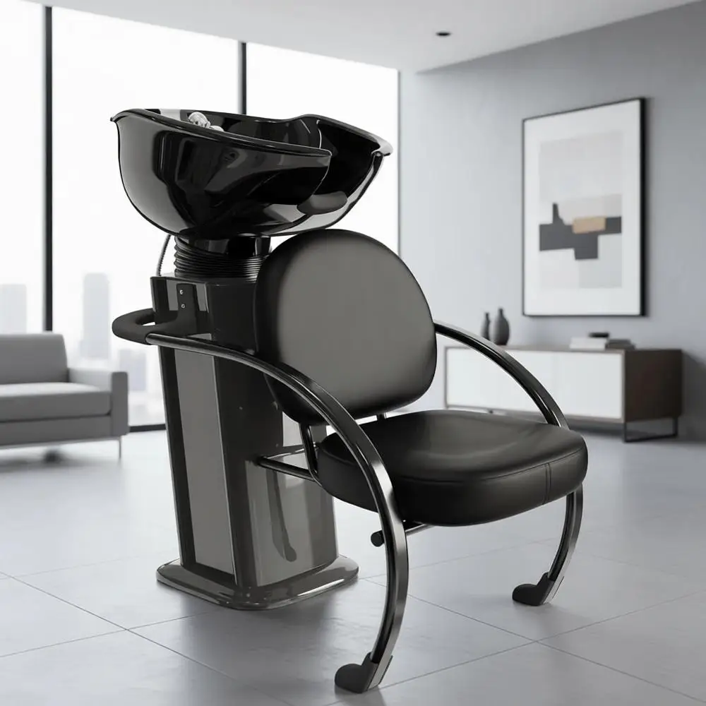 Adjustable Salon Shampoo Chair with Bowl and Comfortable Cushion, Ideal for Barbershops - Black
Adjustable Salon Shampoo Chair with Bowl and Comfortable Cushion, Ideal for Barbershops - Black