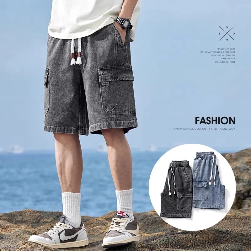 2025 Summer High Street Baggy Cargo Denim Shorts For Men Y2K Vintage Drawstring Jorts Korean Fashion Blue Short Jean Pants
2025 Summer High Street Baggy Cargo Denim Shorts For Men Y2K Vintage Drawstring Jorts Korean Fashion Blue Short Jean Pants