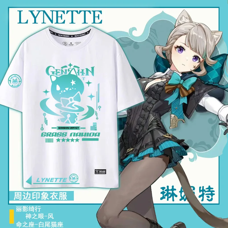 Anime Game Lynette Genshin Impact Cosplay Game Summer Casual Short Sleeve T-shirt Tops Tee Pullover Women Men Couples Clothes
Anime Game Lynette Genshin Impact Cosplay Game Summer Casual Short Sleeve T-shirt Tops Tee Pullover Women Men Couples Clothes