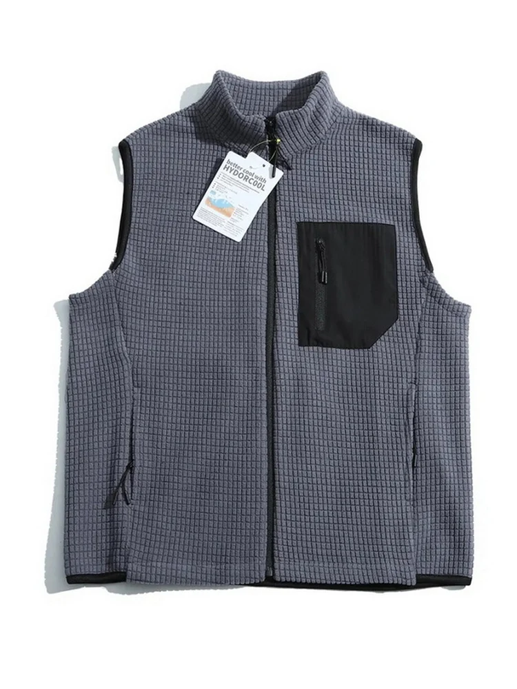 Новая осенне-зимняя мужская повседневная спортивная теплая флисовая жилетка в клетку с воротником-стойкой, открытый кардиган, модный городской стиль
Новая осенне-зимняя мужская повседневная спортивная теплая флисовая жилетка в клетку с воротником-стойкой, открытый кардиган, модный городской стиль