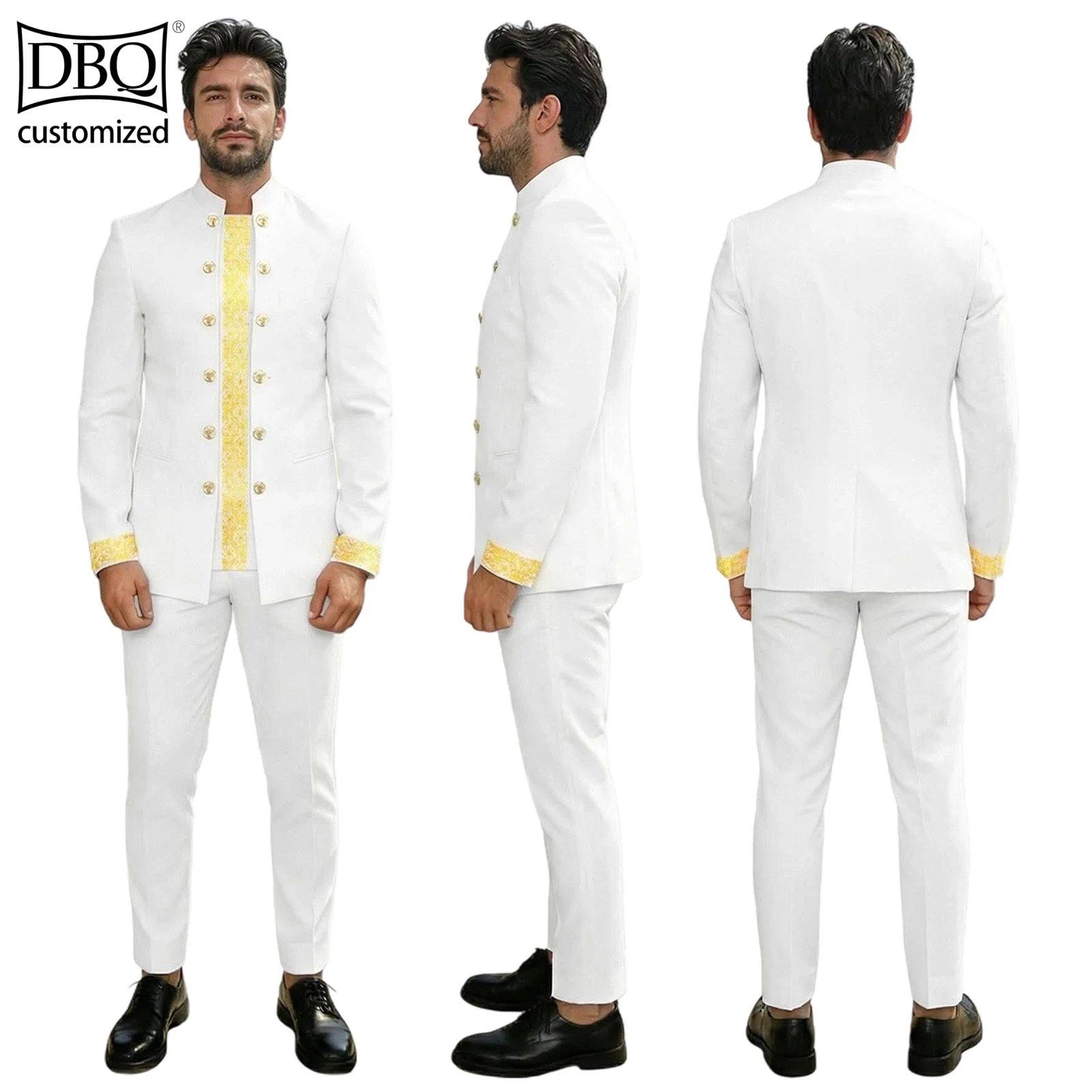 DBQ African Men's 2-Piece Business Suit Custom Made Single-Breasted Blazer +Slim Fit Straight Pants Casual Set BD1142
DBQ African Men's 2-Piece Business Suit Custom Made Single-Breasted Blazer +Slim Fit Straight Pants Casual Set BD1142