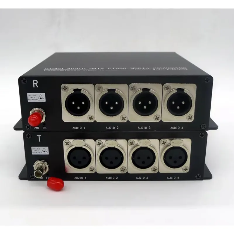 4-ch XLR balanced Audio to fiber converter Singlemode FC/LC/ST/SC Fiber connector to Analog balanced Audio over Fiber
4-ch XLR balanced Audio to fiber converter Singlemode FC/LC/ST/SC Fiber connector to Analog balanced Audio over Fiber