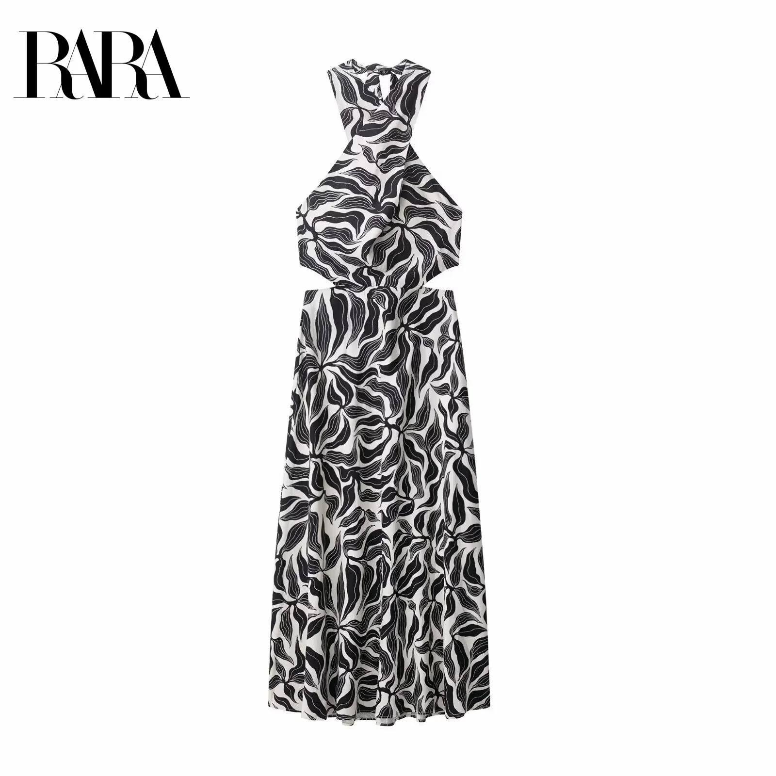 RARA Womens Summer New Sleeveless Off Shoulder Cross Halter Neck Mid Length Linen Blend Printed Dress
RARA Womens Summer New Sleeveless Off Shoulder Cross Halter Neck Mid Length Linen Blend Printed Dress