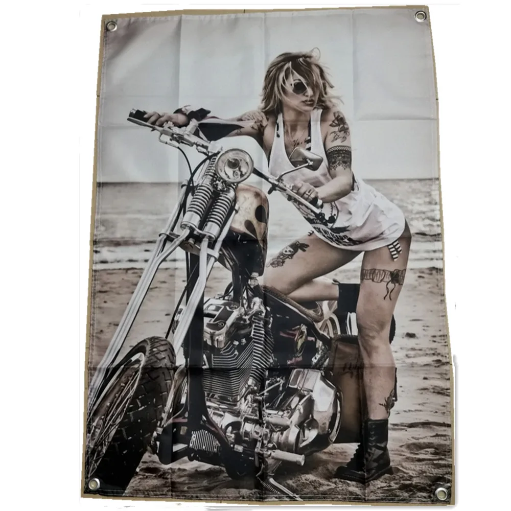 Pretty Tattoo Girl Poster Wall Hanging Flag Mural Vintage Motorcycle Rider Banner Wall Painting Garage Repair Shop Decor Sticker
Pretty Tattoo Girl Poster Wall Hanging Flag Mural Vintage Motorcycle Rider Banner Wall Painting Garage Repair Shop Decor Sticker