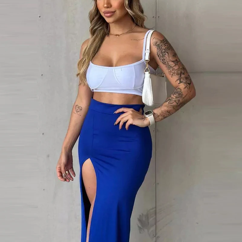 2025 Elegant High Split Bodycon Half Skirts Women Skinny Solid High Street Long Skirt Fashion Spring High Waist Hip Wrap Dresses
2025 Elegant High Split Bodycon Half Skirts Women Skinny Solid High Street Long Skirt Fashion Spring High Waist Hip Wrap Dresses