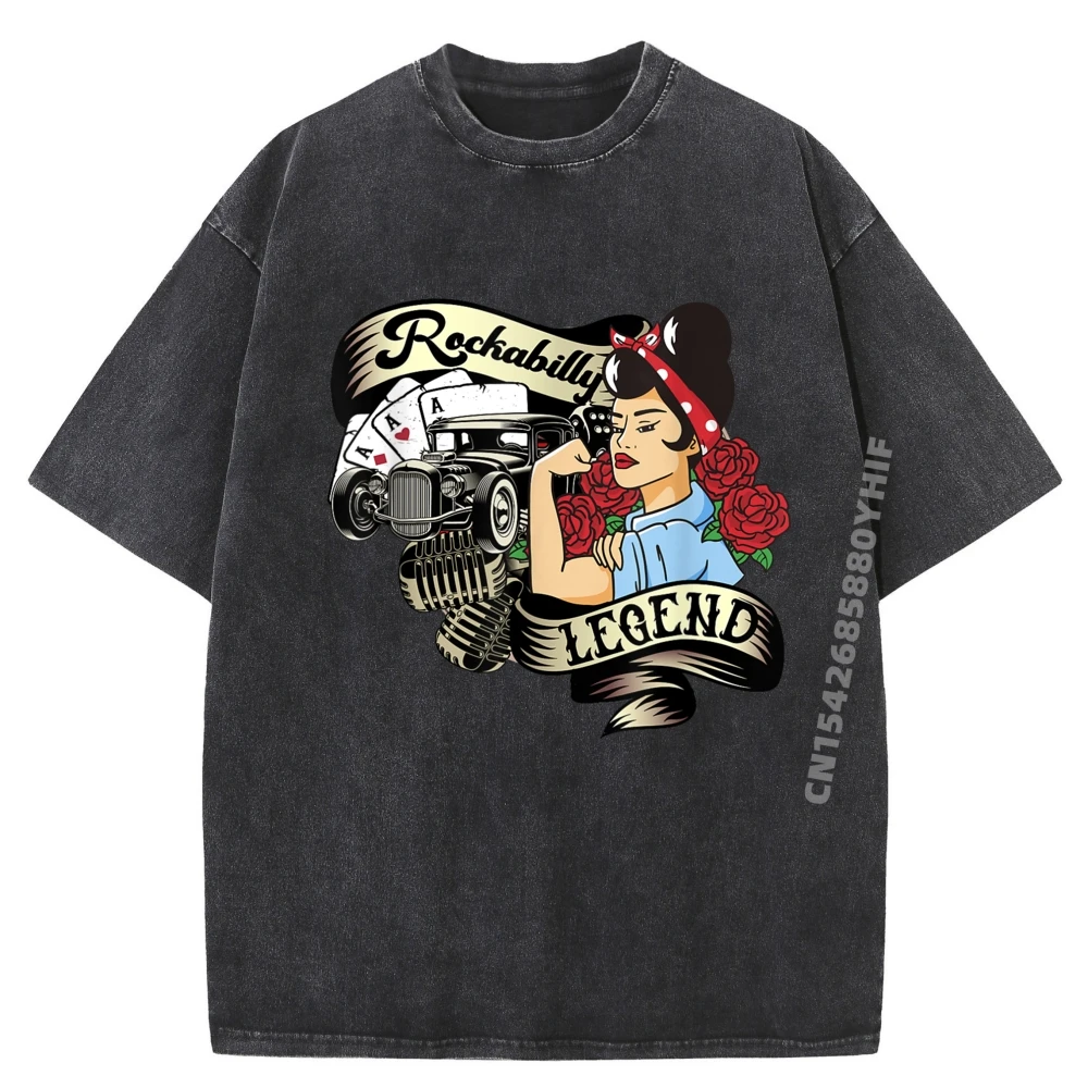 Round Neck Vintage 50s Rnr Design Rockabilly Women's T-shirt Man Normal Printed Tops & Tees Retro Washed T-Shirt
Round Neck Vintage 50s Rnr Design Rockabilly Women's T-shirt Man Normal Printed Tops & Tees Retro Washed T-Shirt