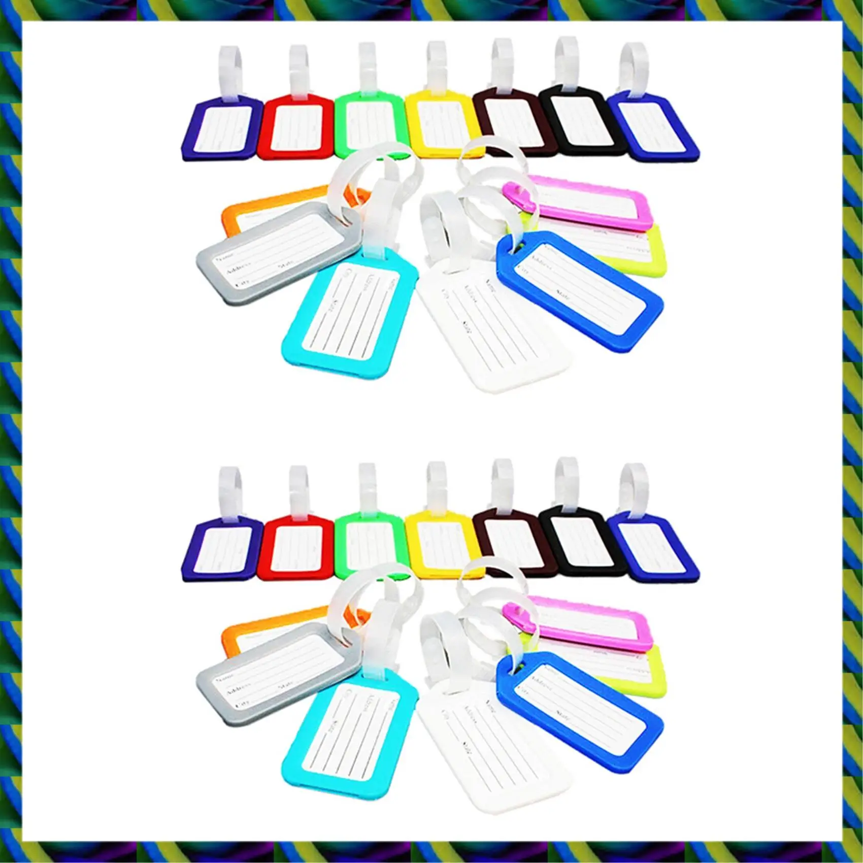 Daily 20X Travel Luggage Bag Tag Plastic Suitcase Baggage Office Name Address ID Label
Daily 20X Travel Luggage Bag Tag Plastic Suitcase Baggage Office Name Address ID Label