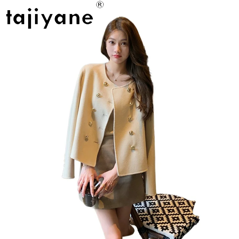 TAJIYANE 100% Wool Short Coat Woman O-neck Outerwears Office Lady Elegant Women Clothing Premium 2025 Winter Coatsпальто женское
TAJIYANE 100% Wool Short Coat Woman O-neck Outerwears Office Lady Elegant Women Clothing Premium 2025 Winter Coatsпальто женское