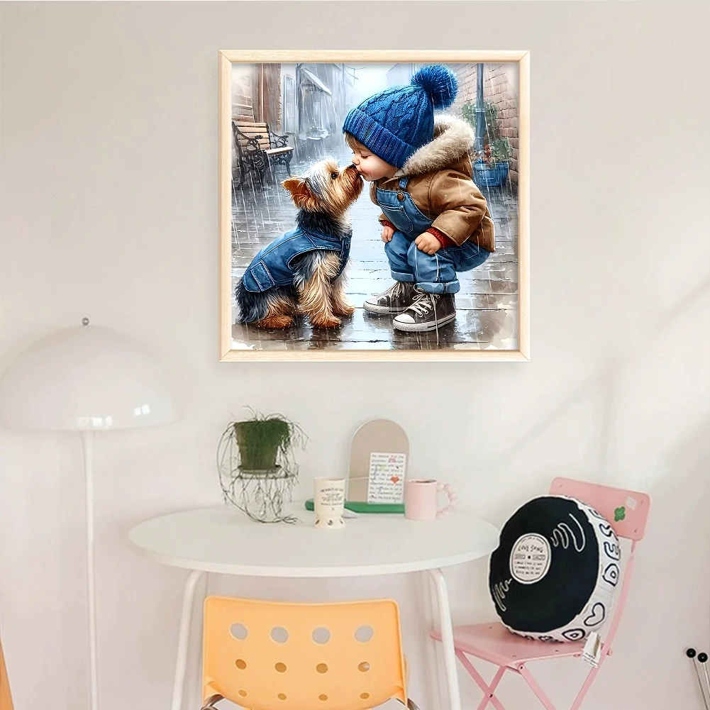 Full Embroidery cotton Thread 11CT Counted Boy Dog Cross Stitch 40x40cm
Full Embroidery cotton Thread 11CT Counted Boy Dog Cross Stitch 40x40cm