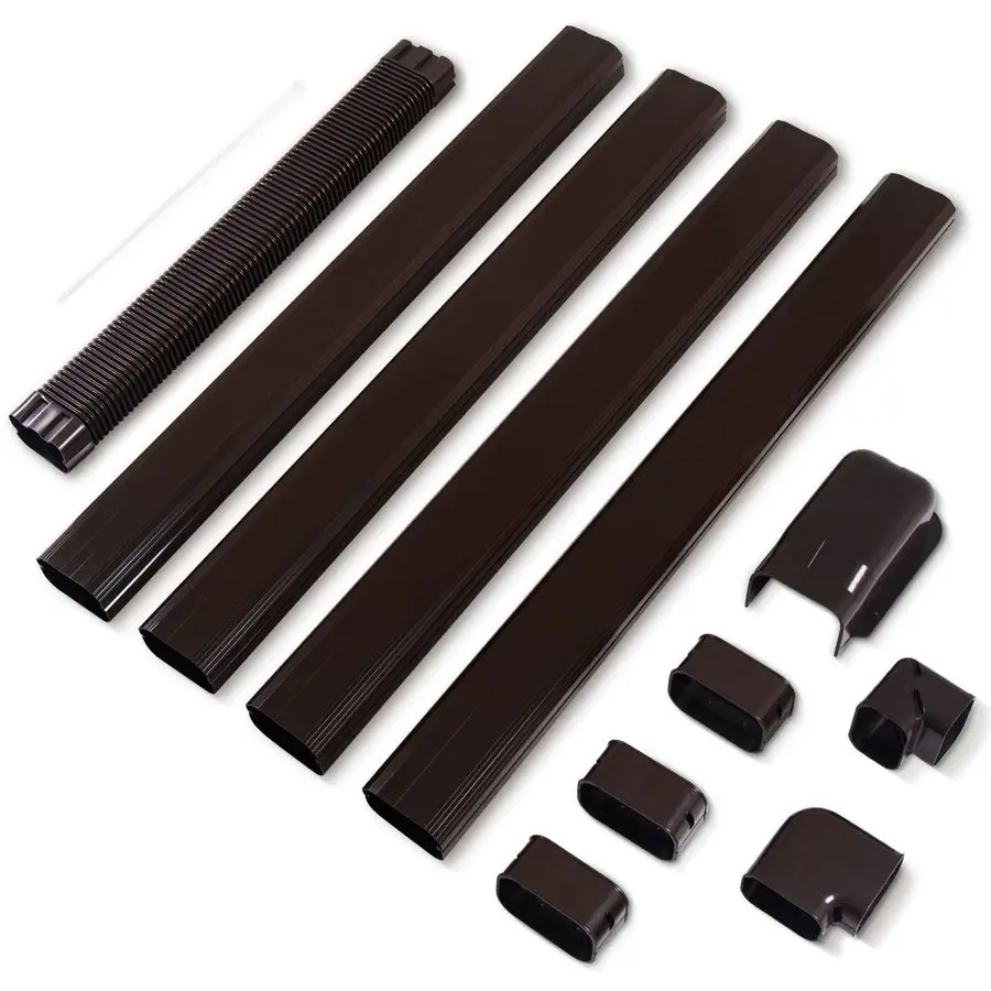 17Ft Mini Split Line Set Cover 5 PVC Line Cover Kit for Mini Split and Central Air Conditioner amp Heat PumpBrown
17Ft Mini Split Line Set Cover 5 PVC Line Cover Kit for Mini Split and Central Air Conditioner amp Heat PumpBrown